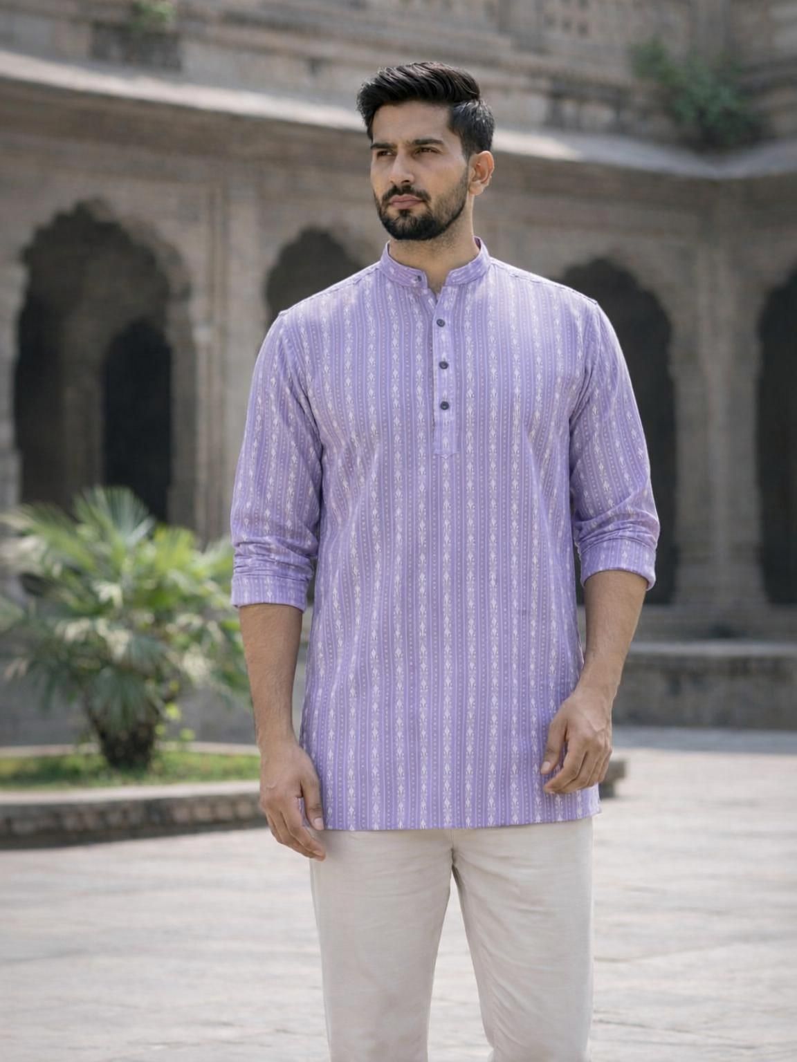 Solid Pure Cotton Straight Kurta for Men-image-23