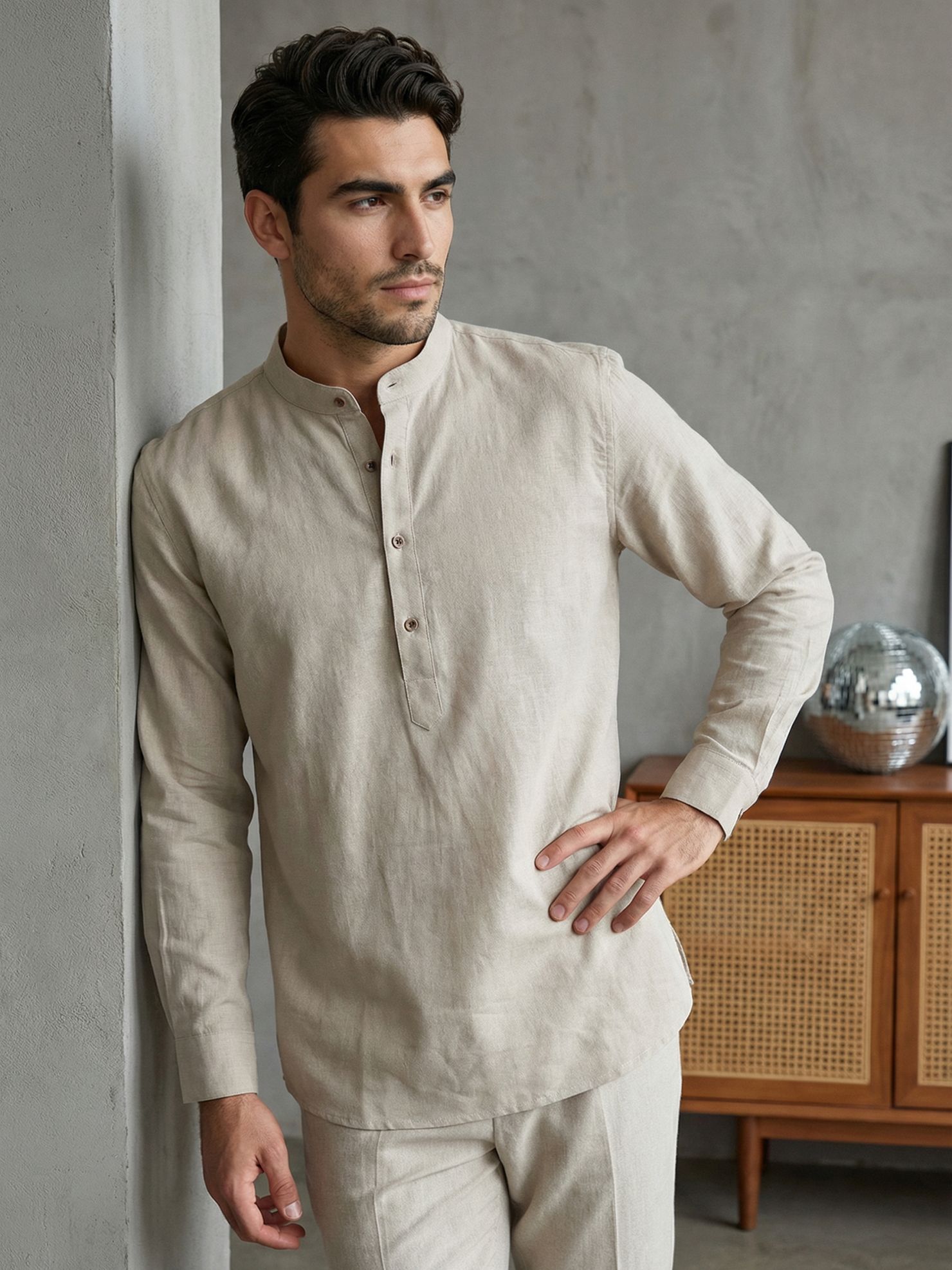 jompers Solid Pure Cotton Straight Kurta for Men-picture-29