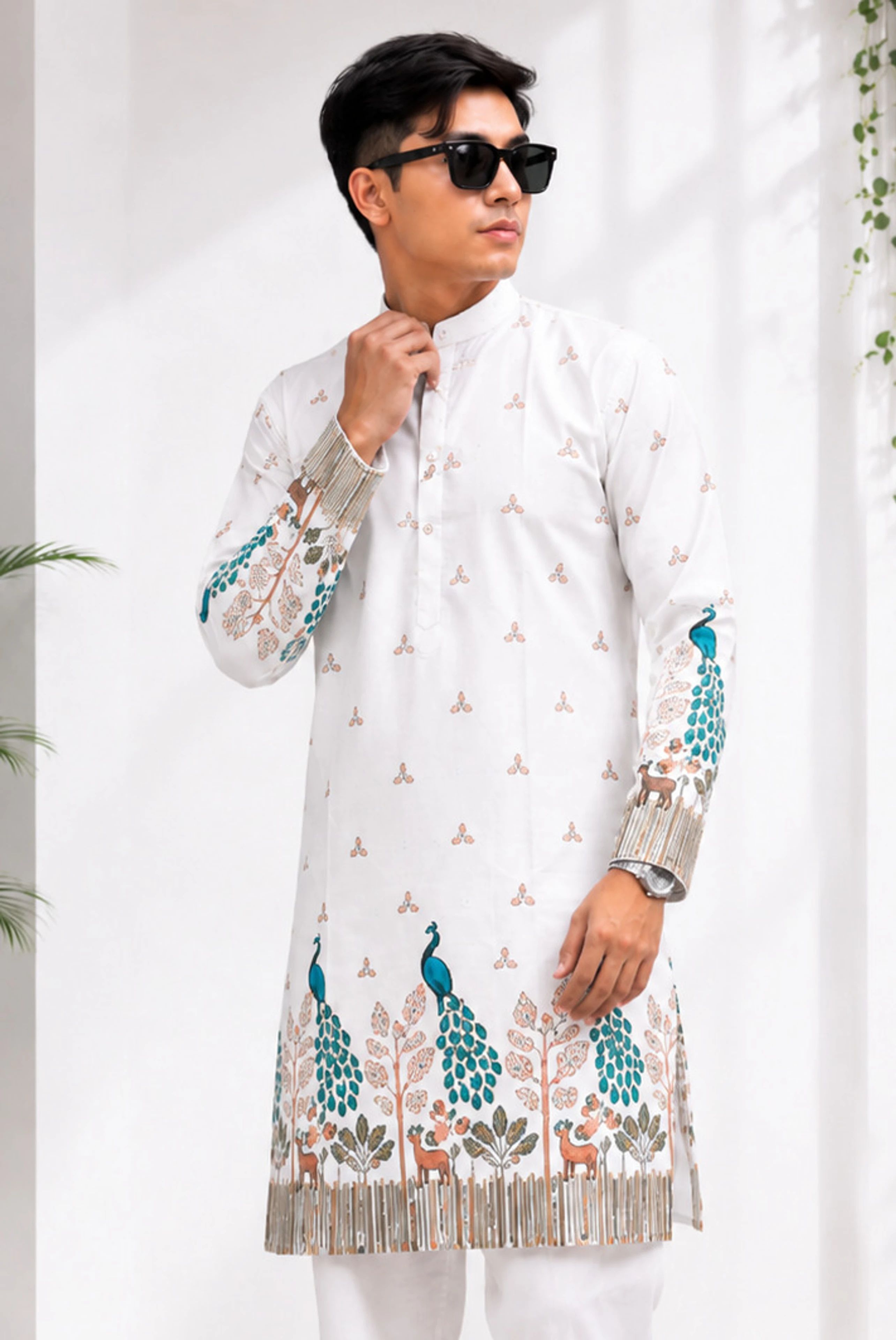 stylekurta Printed Cotton Blend Straight Kurta for Men-picture-12