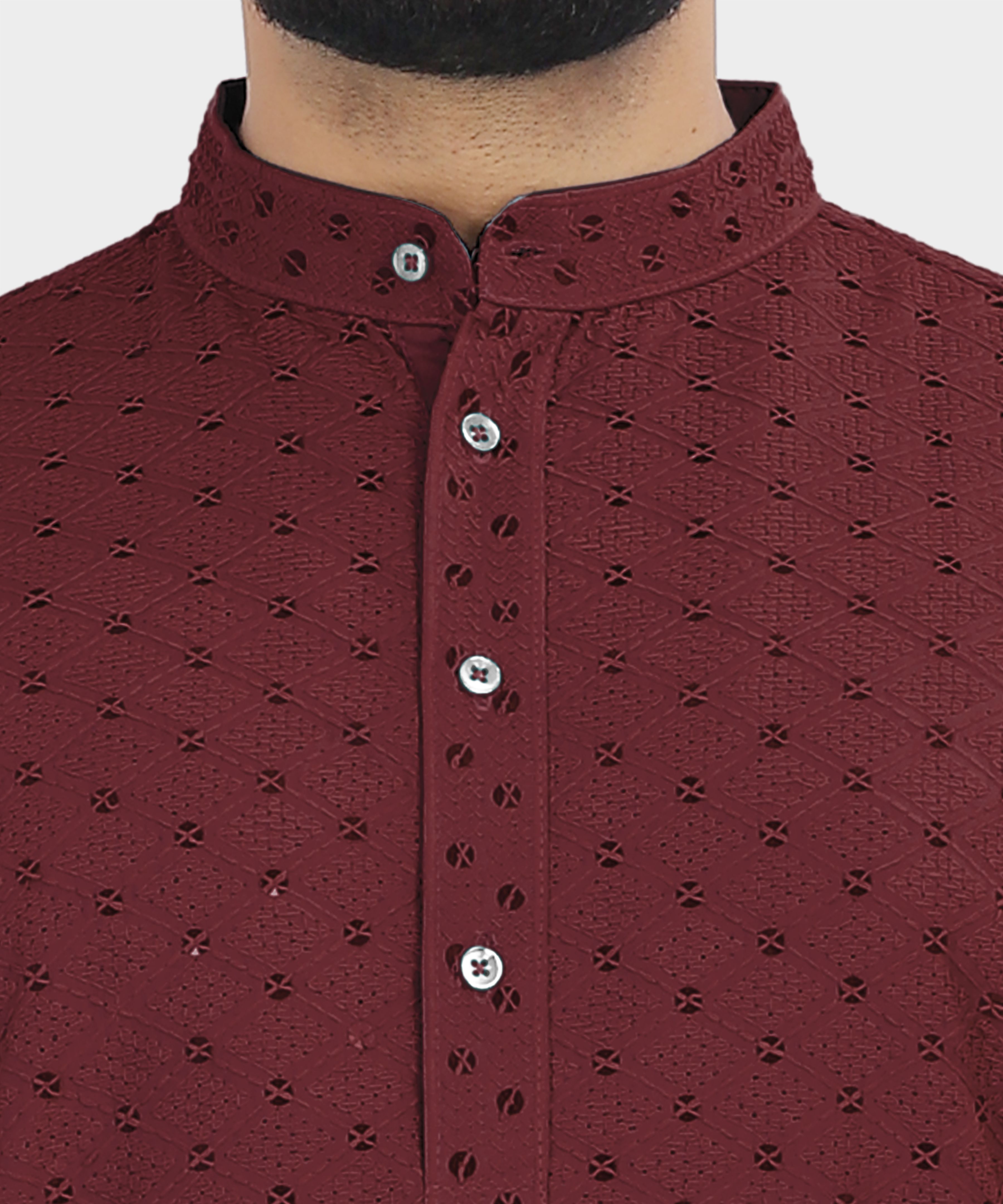 vebnor Men Self Design Jacquard Straight Kurta-picture-35