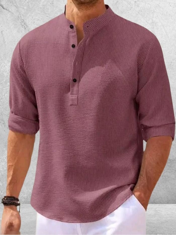 Men Self Design Cotton Blend High Low Kurta-image-35