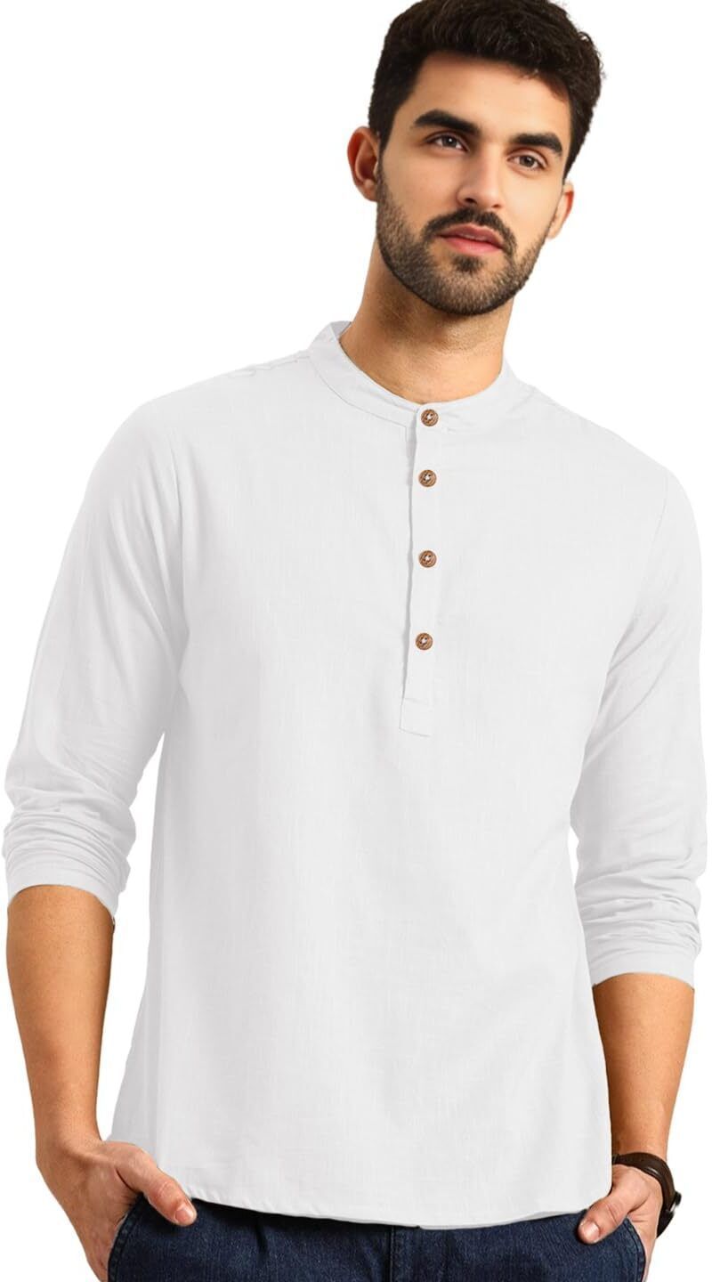 amritenterprise Solid Pure Cotton Straight Kurta for Men-picture-38
