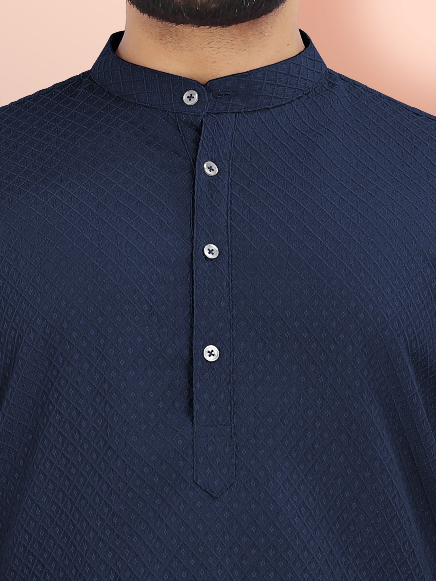 Men Solid Jacquard Straight Kurta-image-19