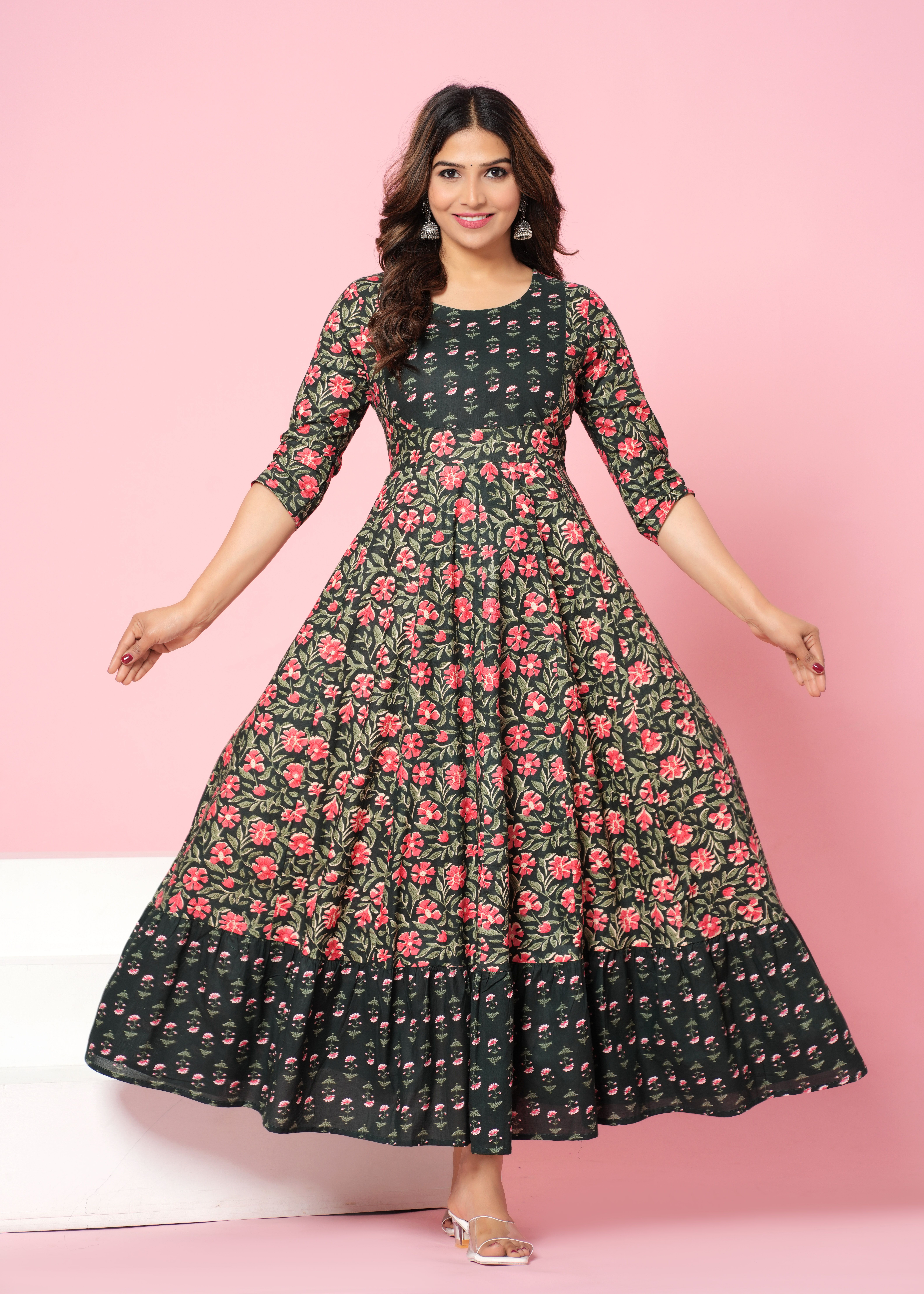 kirnya Printed Viscose Rayon Stitched Anarkali Gown-picture-23