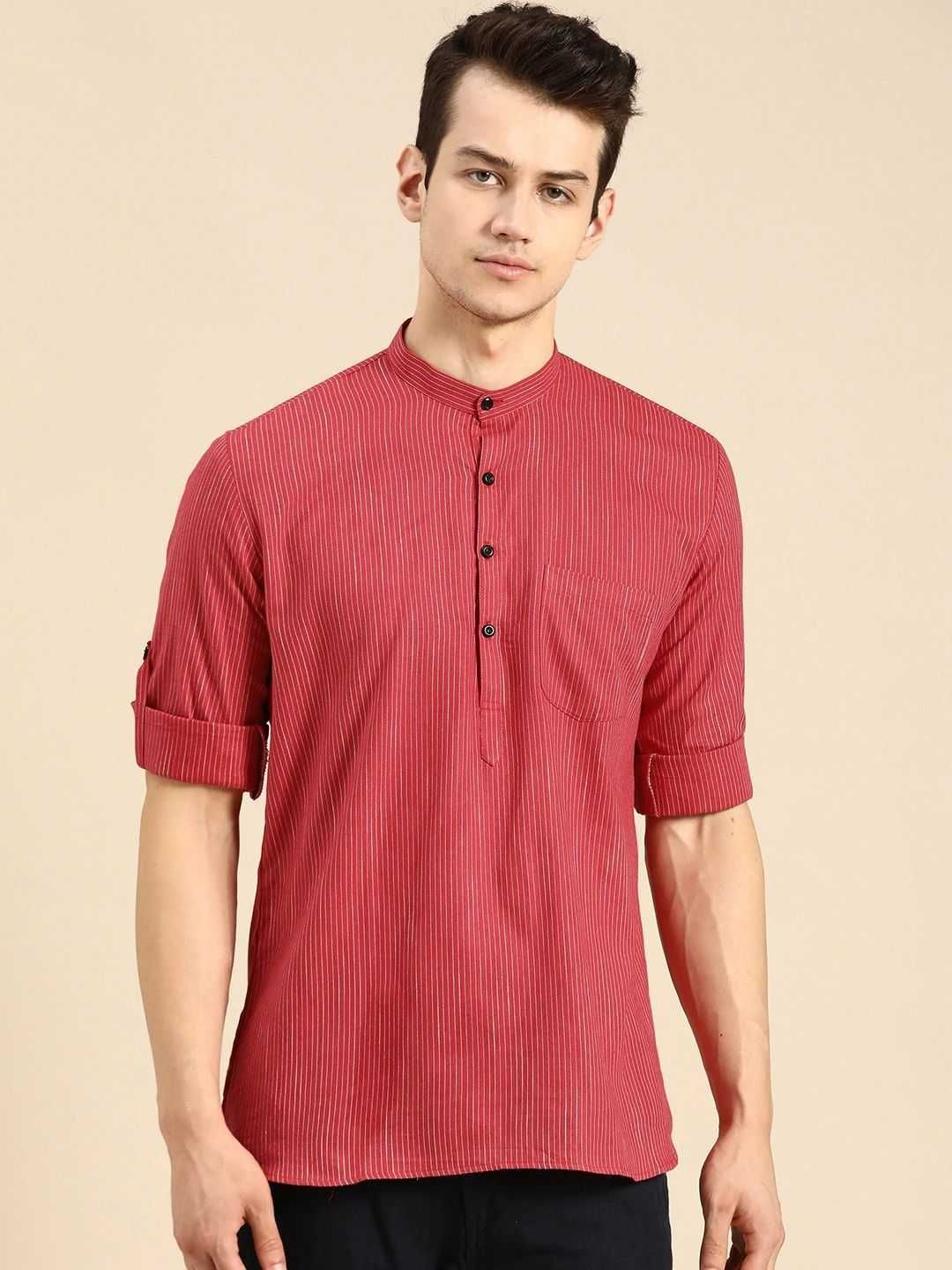 rajubhai hargovindas Striped Pure Cotton Straight Kurta for Men-picture-20