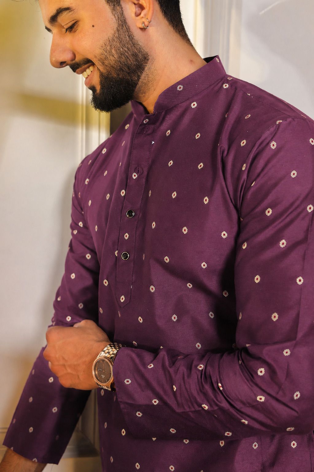 koshin Printed Pure Cotton Straight Kurta for Men-picture-32