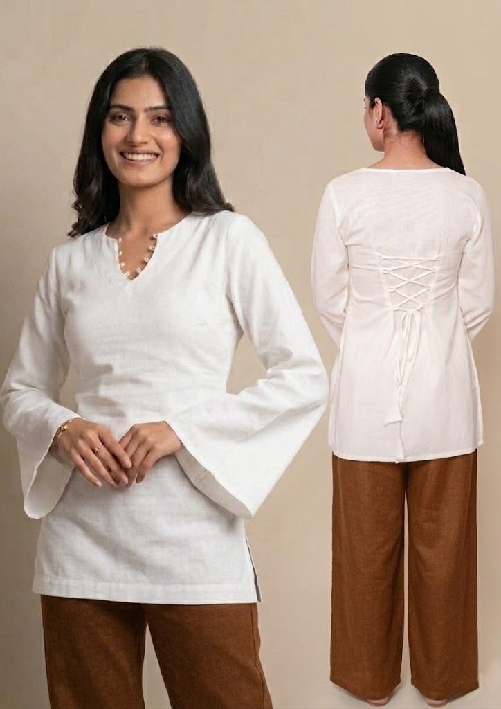 a fashion fab creation Solid Cotton Rayon Tunic Kurta for Women-picture-10