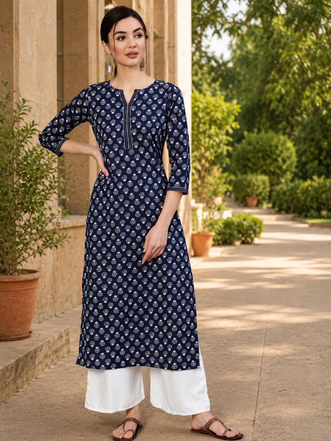 Printed Viscose Rayon Straight Kurta for Women-image-34