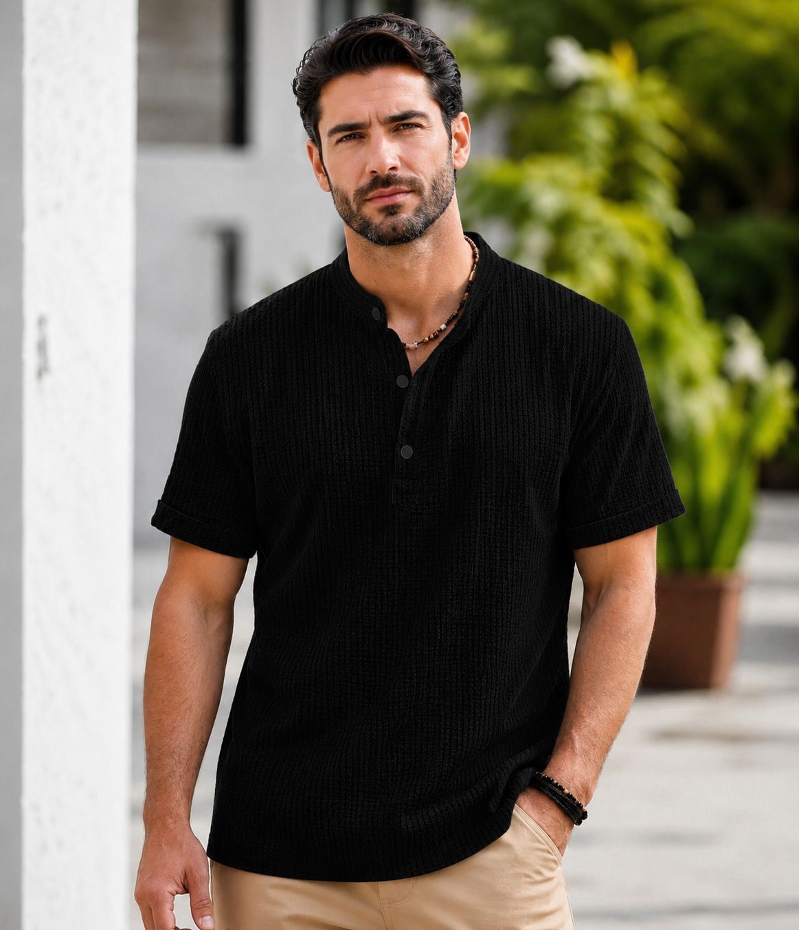 nook Solid Cotton Blend A-line Kurta for Men-picture-36