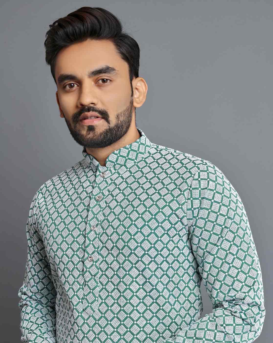 almora Men Embroidered Khadi Silk Straight Kurta-picture-26