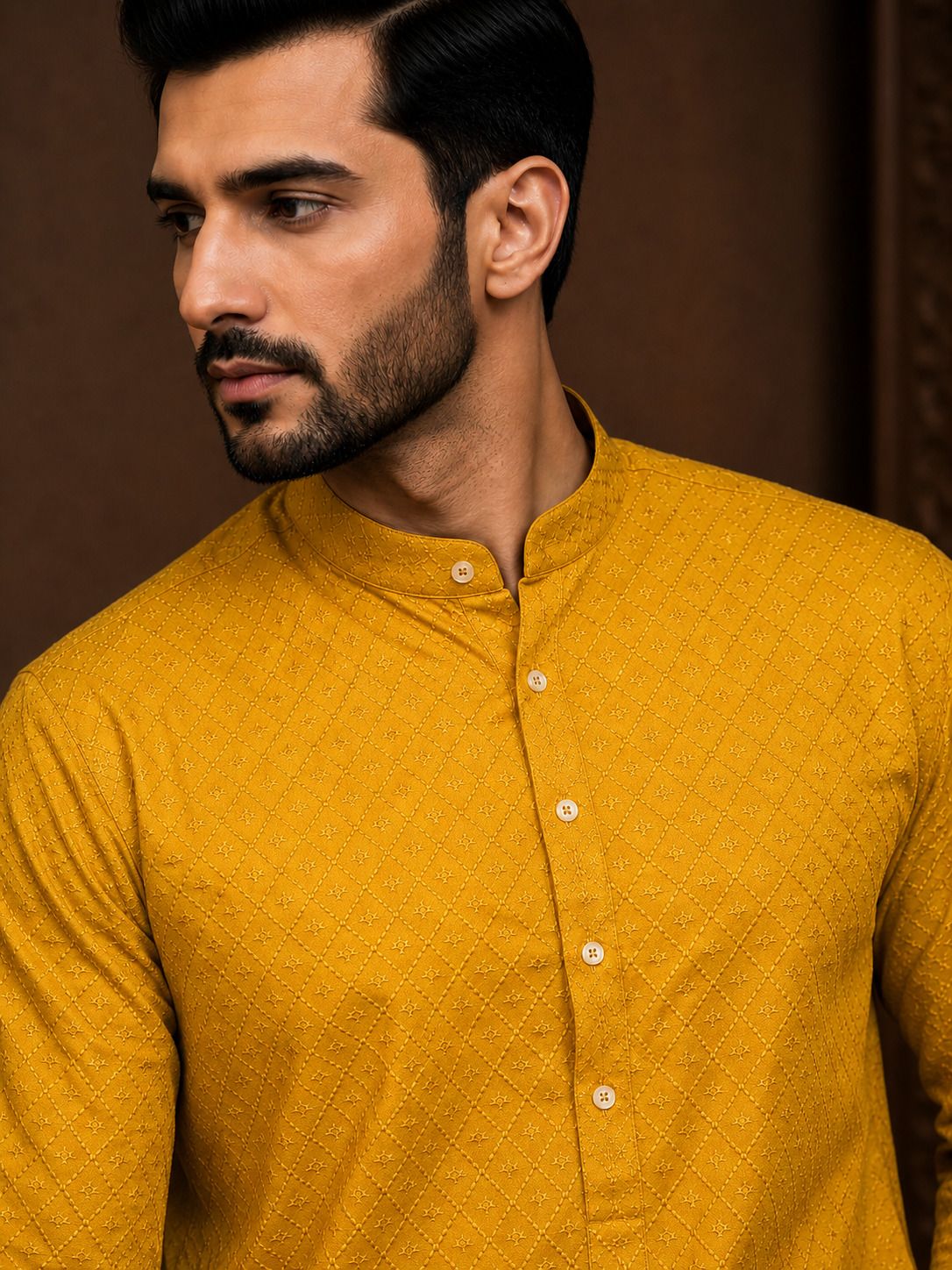Embroidered Pure Cotton Straight Kurta for Men-image-30