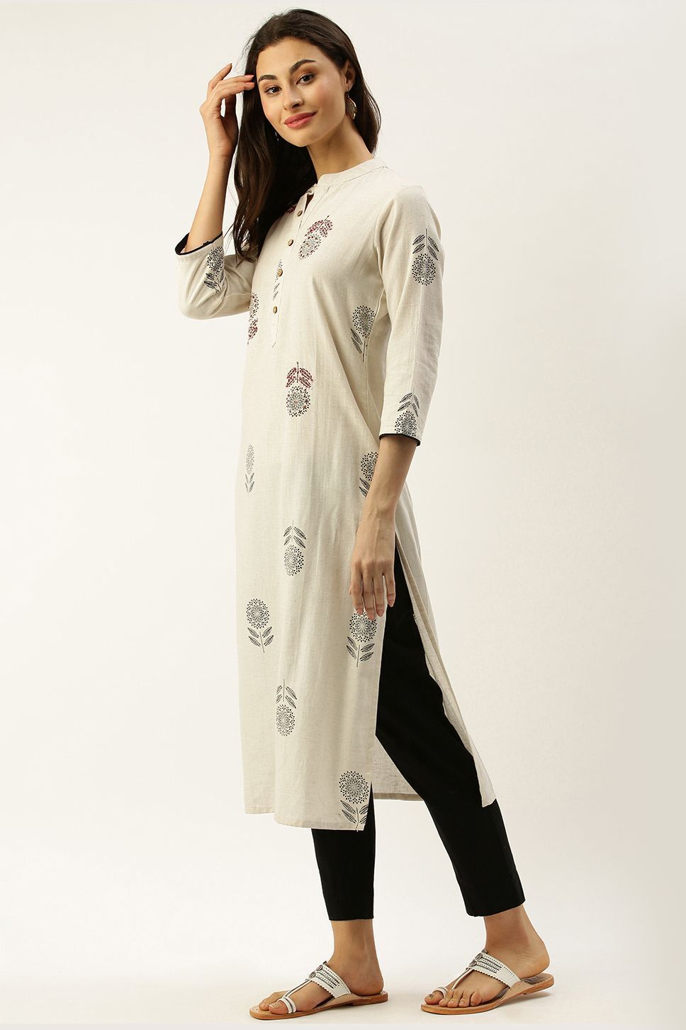 rajnandini Women Printed Pure Cotton Straight Kurta-picture-32
