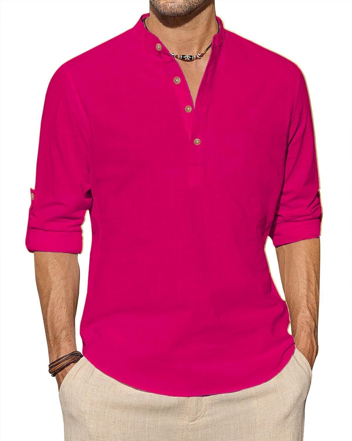 Solid Pure Cotton Straight Kurta for Men-image-13