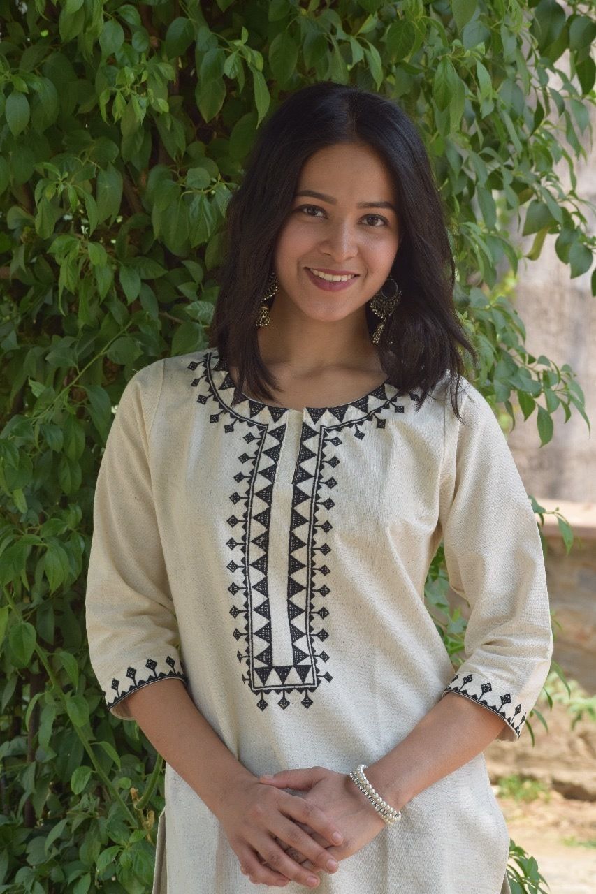 houseofcommon Women Embroidered Khadi Cotton Straight Kurta-picture-29