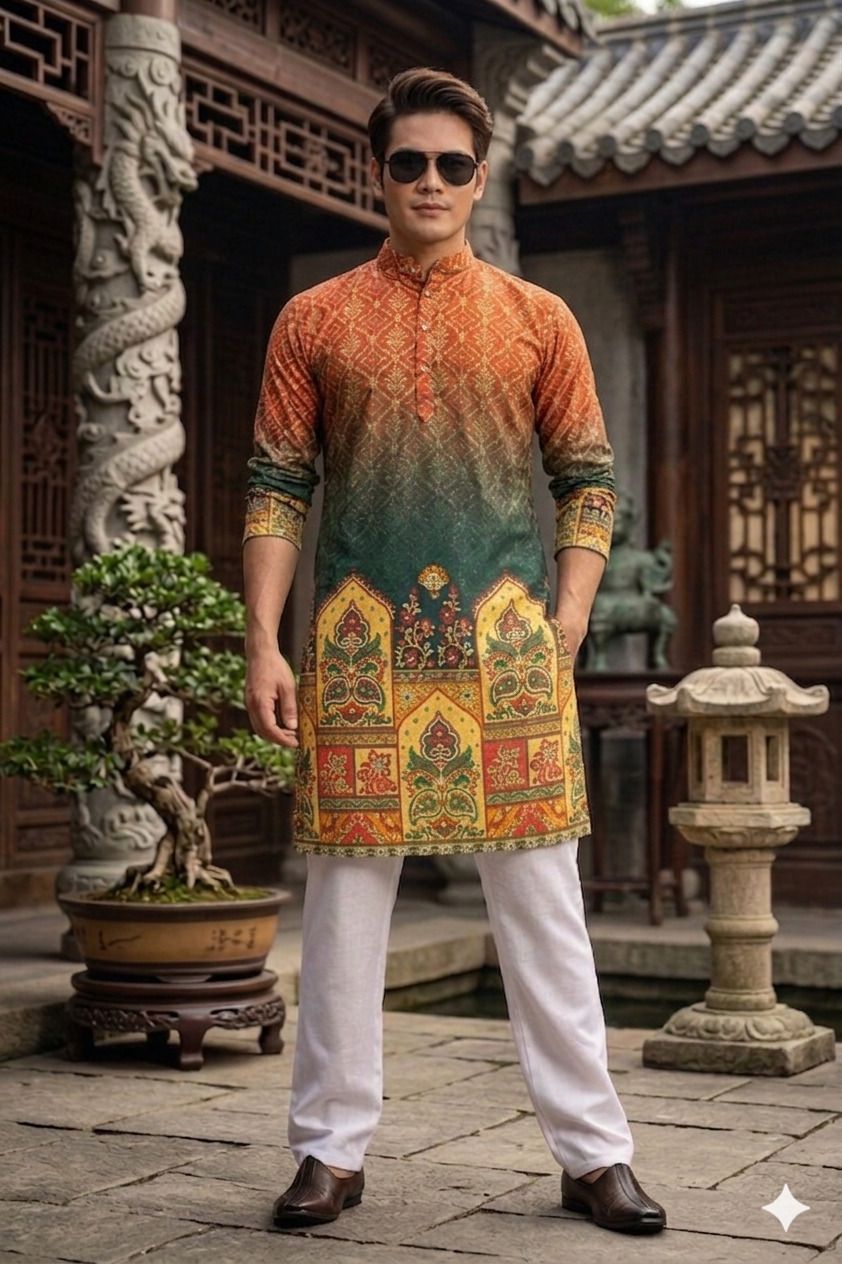 ntific Men Cotton Blend Kurta Pyjama Set-picture-27