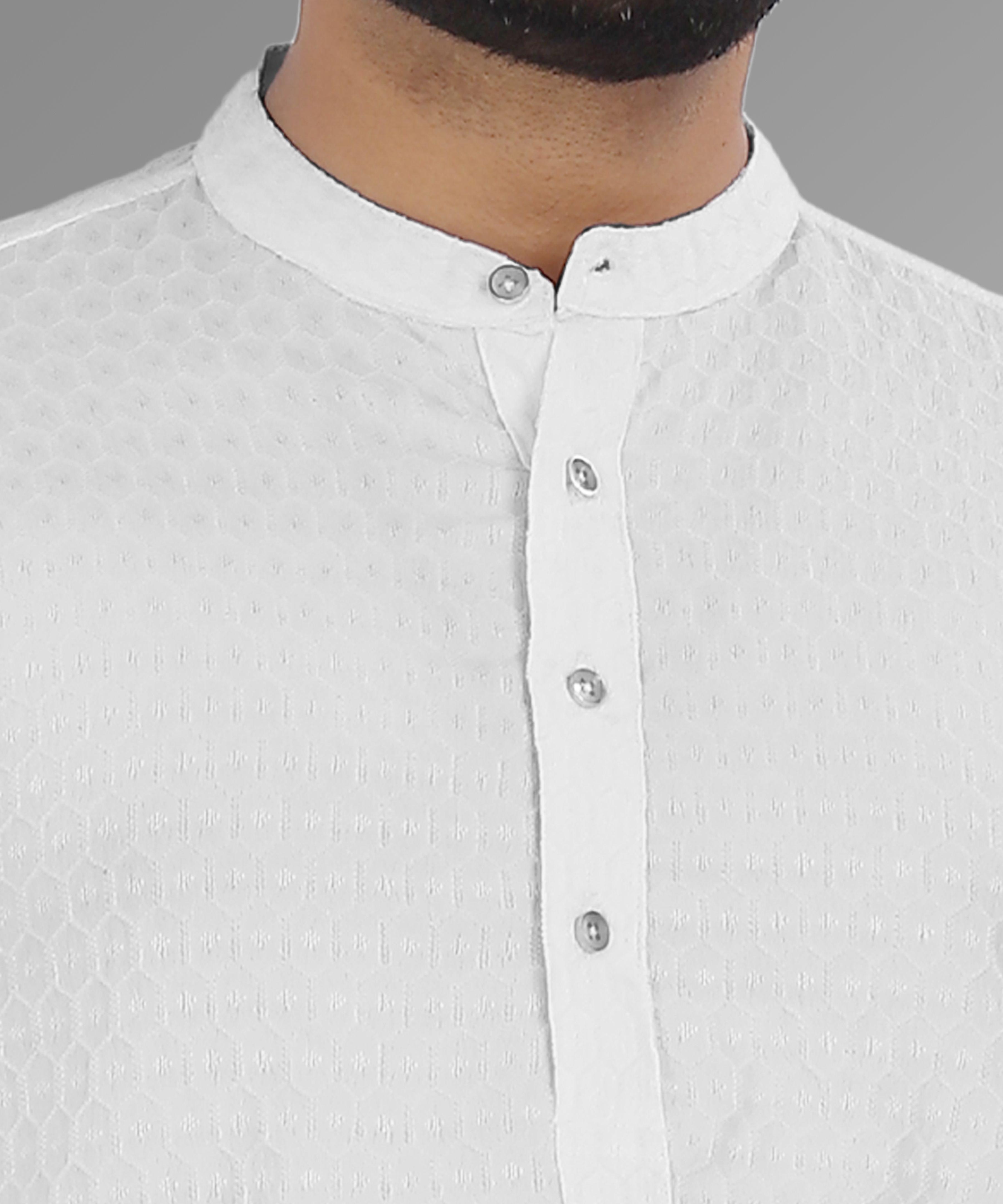vebnor Men Solid Jacquard Straight Kurta-picture-14