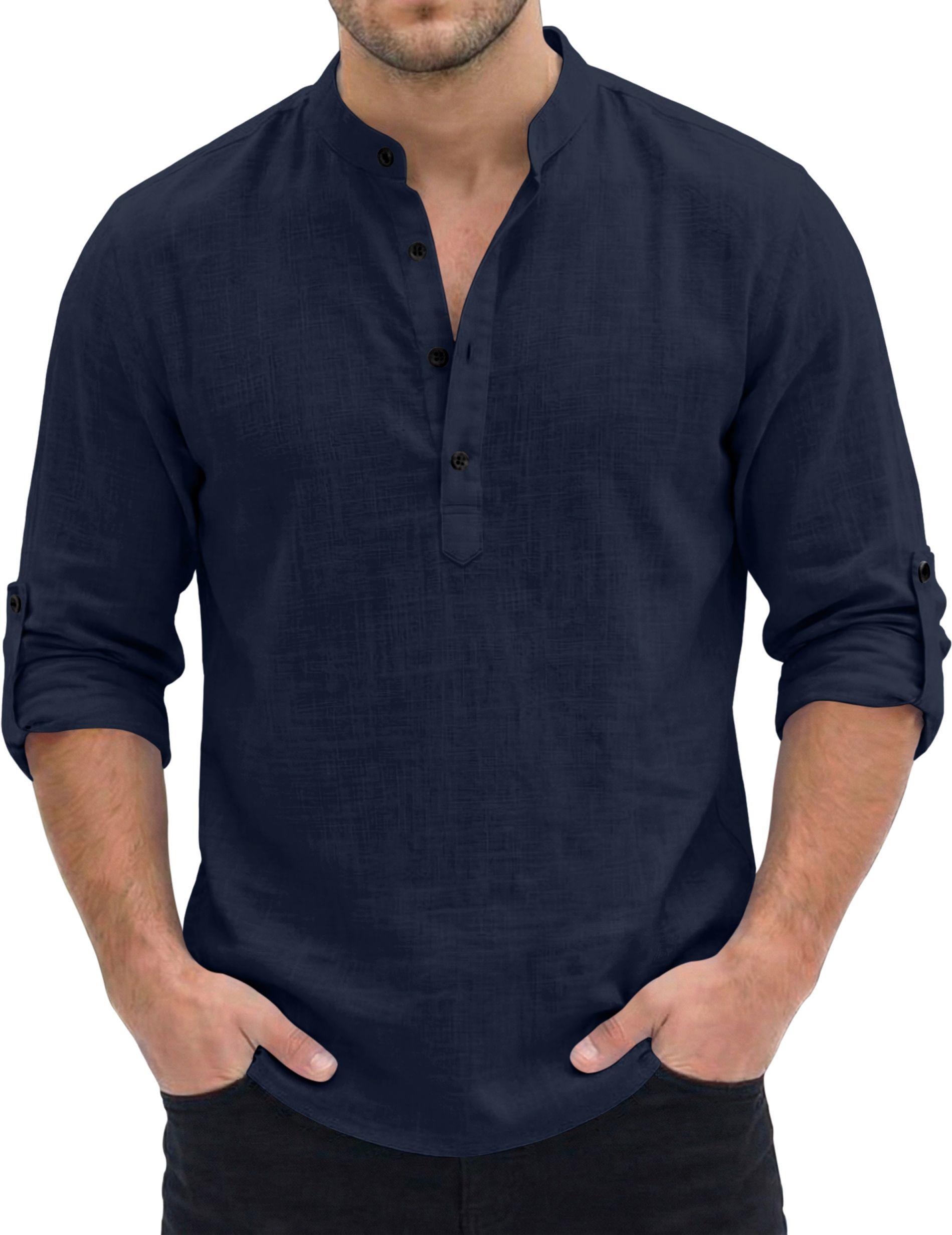 bellstone Men Solid Cotton Blend Straight Kurta-picture-21