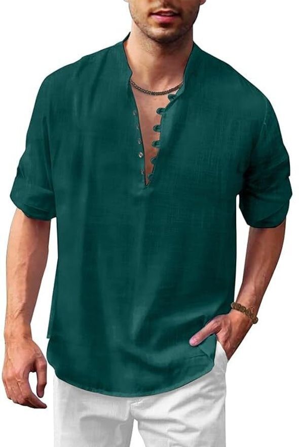 amritenterprise Solid Cotton Blend Straight Kurta for Men-picture-28