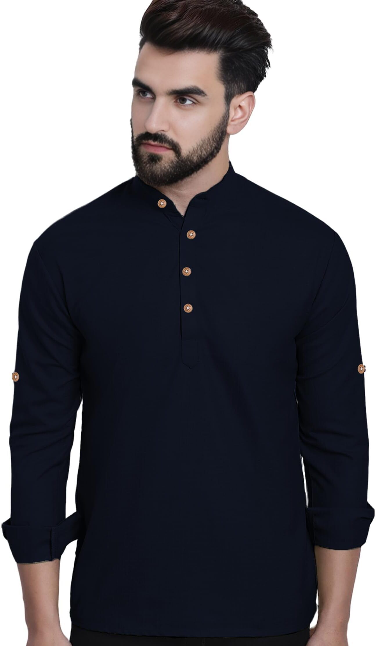 amritenterprise Solid Pure Cotton Straight Kurta for Men-picture-33