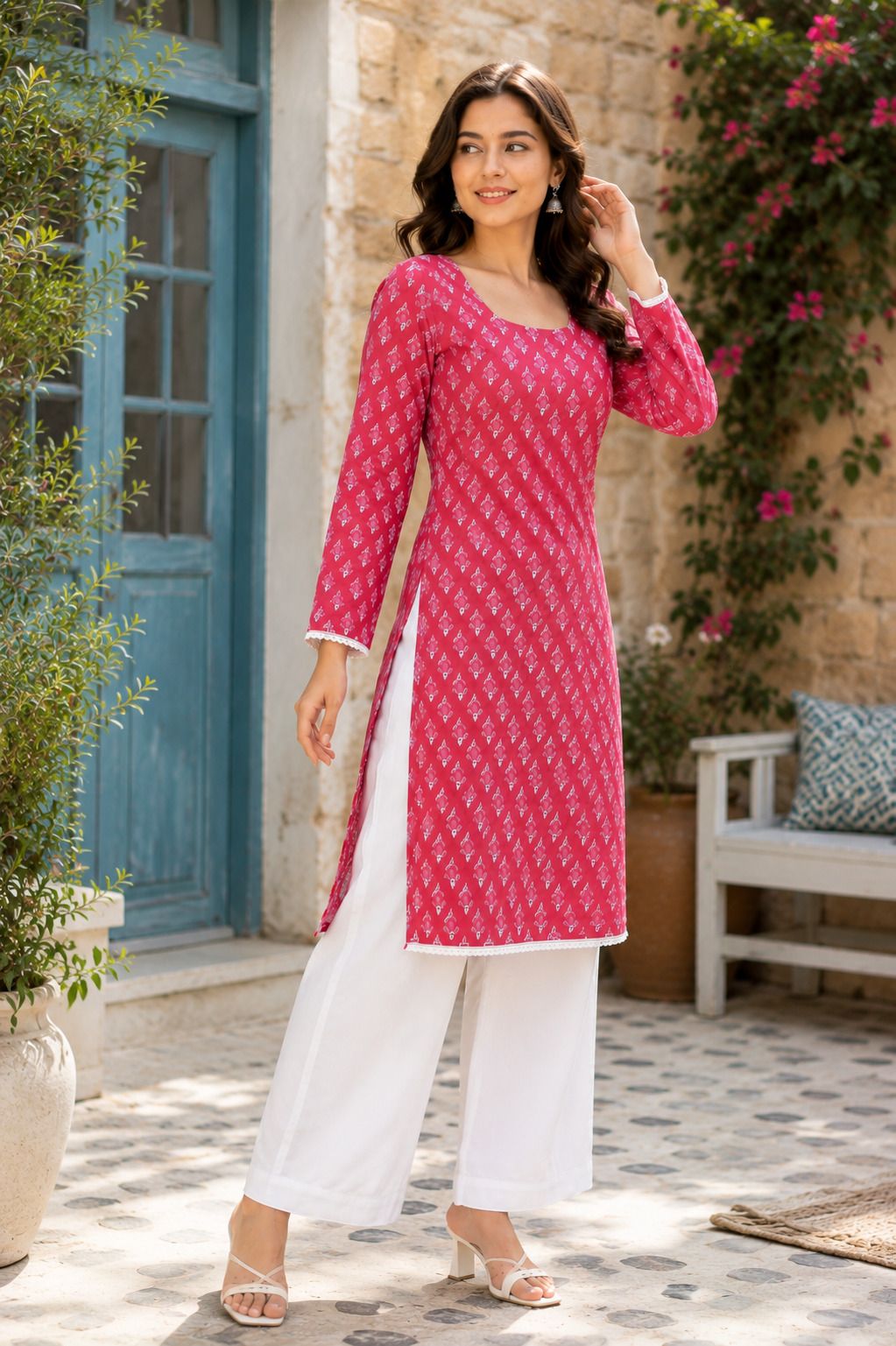 Printed Pure Cotton Straight Kurta for Women-image-42