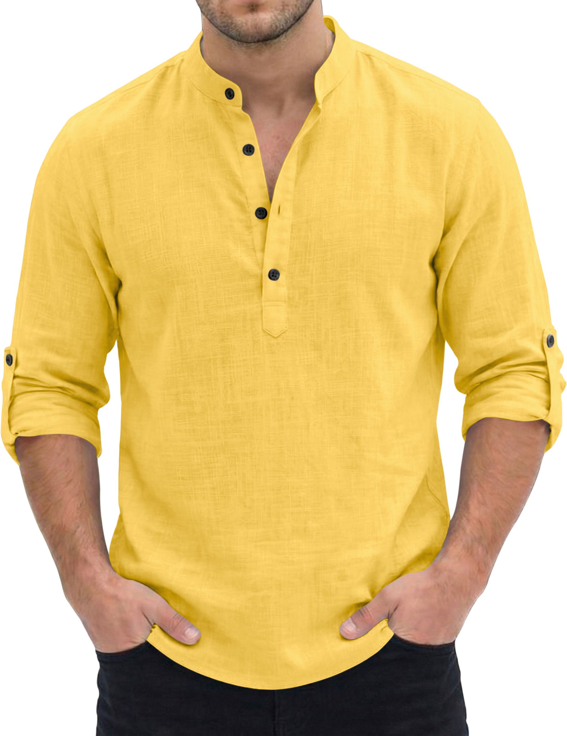 bellstone Men Solid Cotton Blend Straight Kurta-picture-21