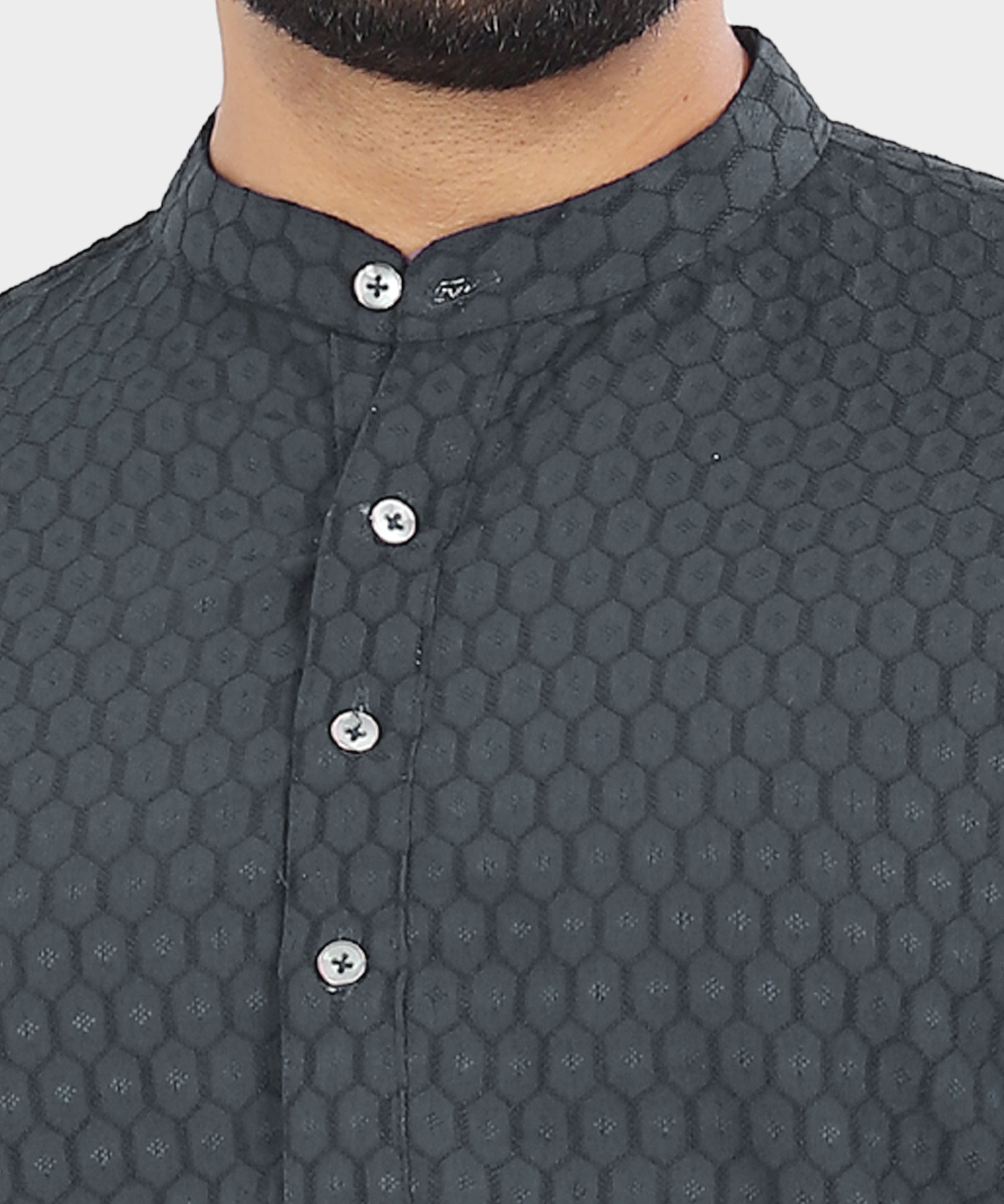 vebnor Men Solid Jacquard Straight Kurta-picture-26