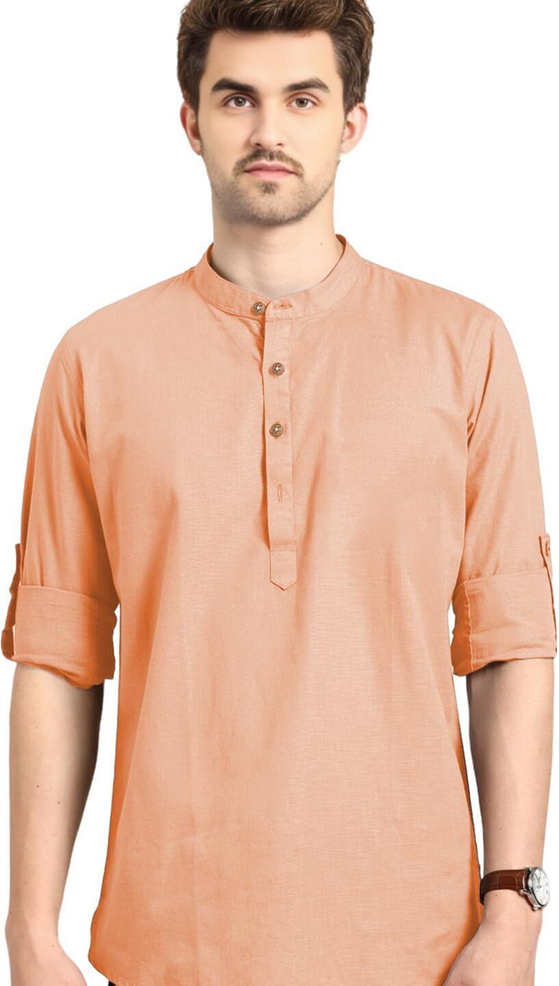 amritenterprise Solid Pure Cotton Straight Kurta for Men-picture-12