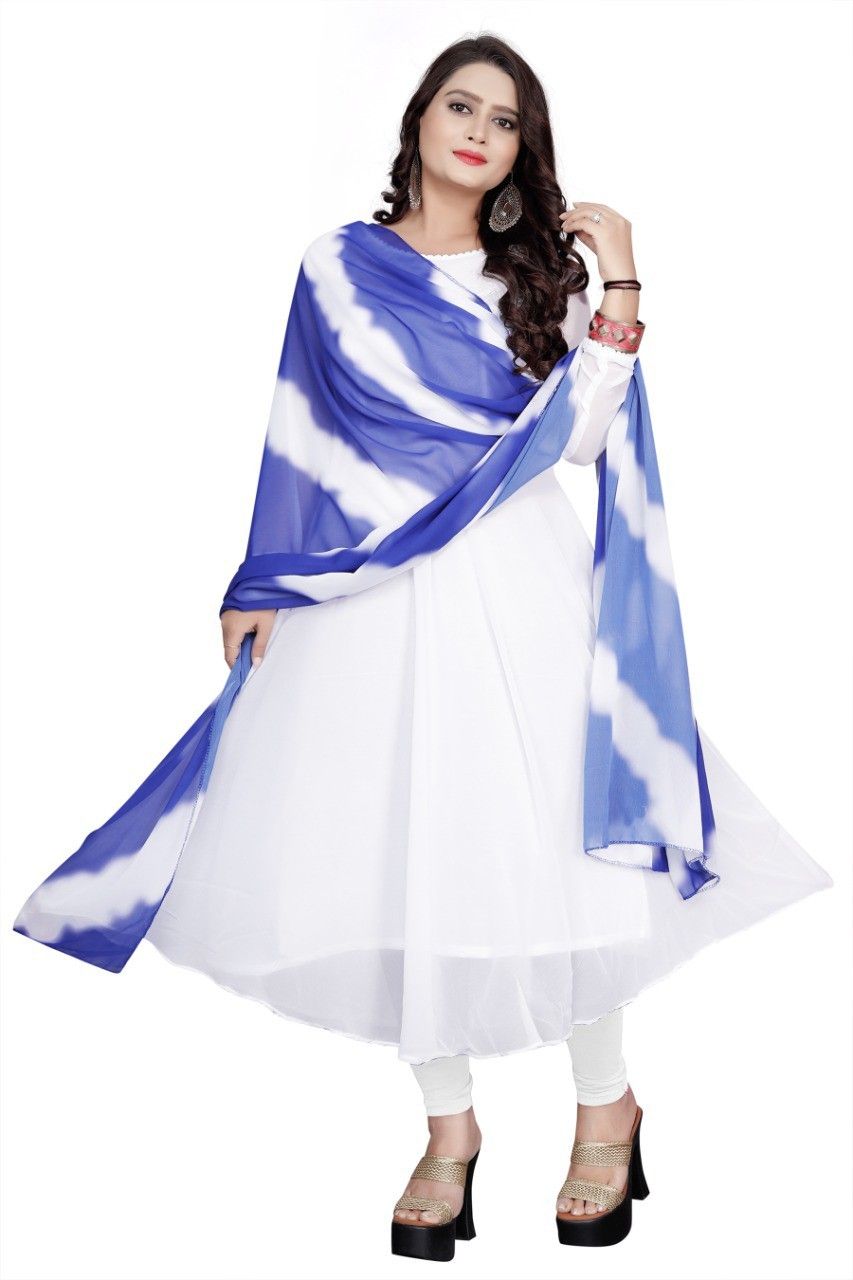 Solid Georgette Anarkali Kurta for Women-image-23
