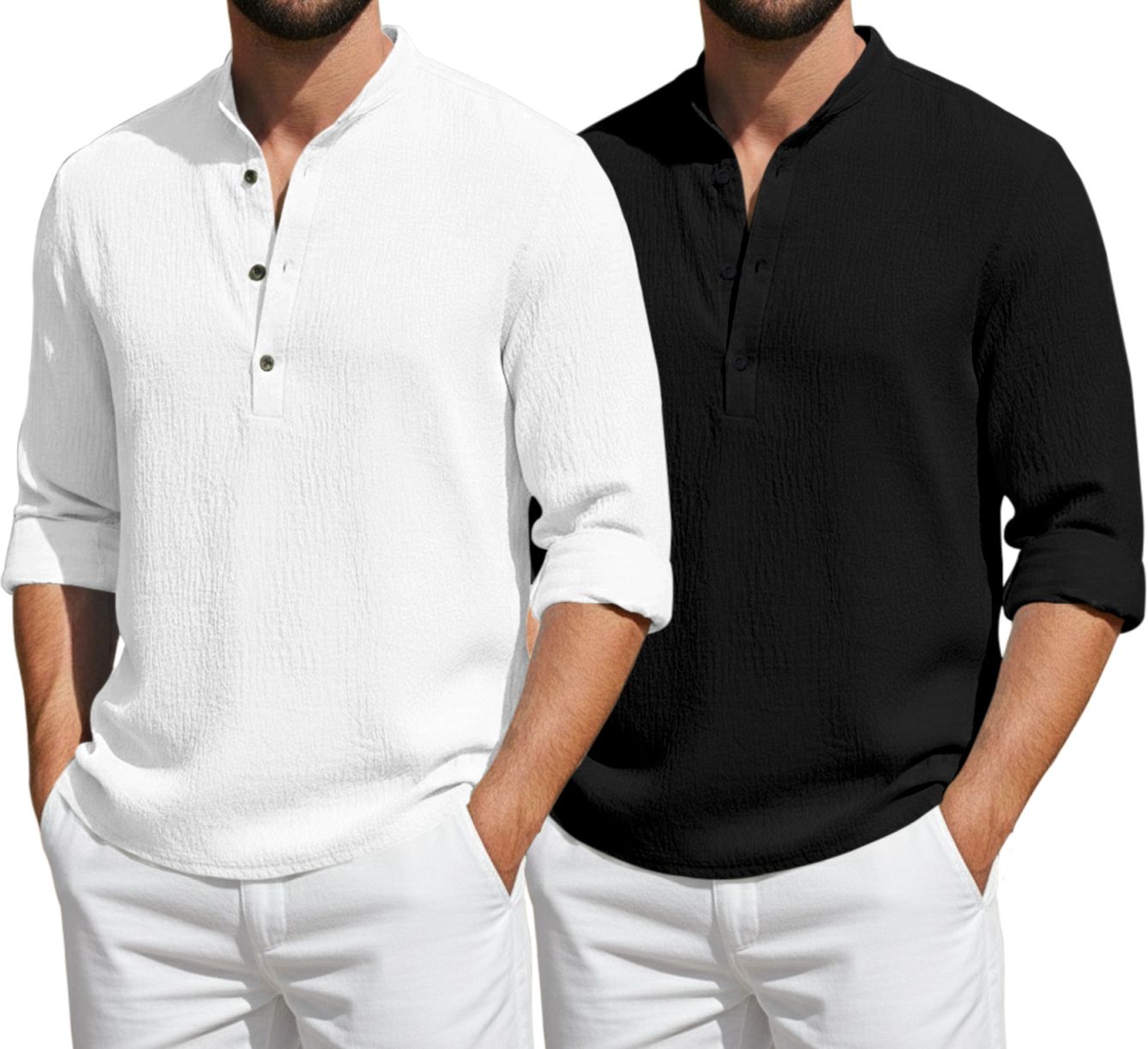 bellstone Pack of 2 Solid Cotton Blend Straight Kurta for Men-picture-10
