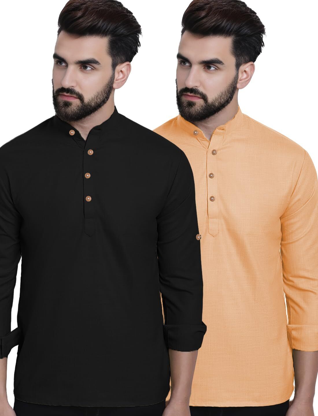 trend stylesh vastra Printed Cotton Blend Straight Kurta for Men-picture-19