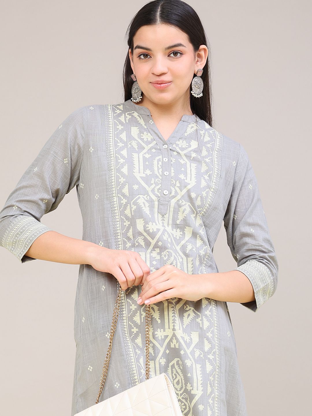 v-mart Printed Cotton Blend A-line Kurta for Women-picture-12
