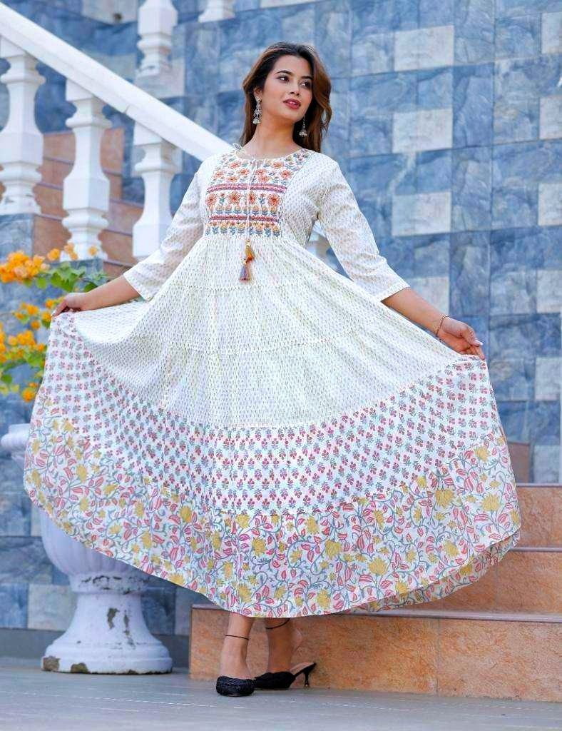 af asha fabrics Women Embroidered Viscose Rayon Anarkali Kurta-picture-25