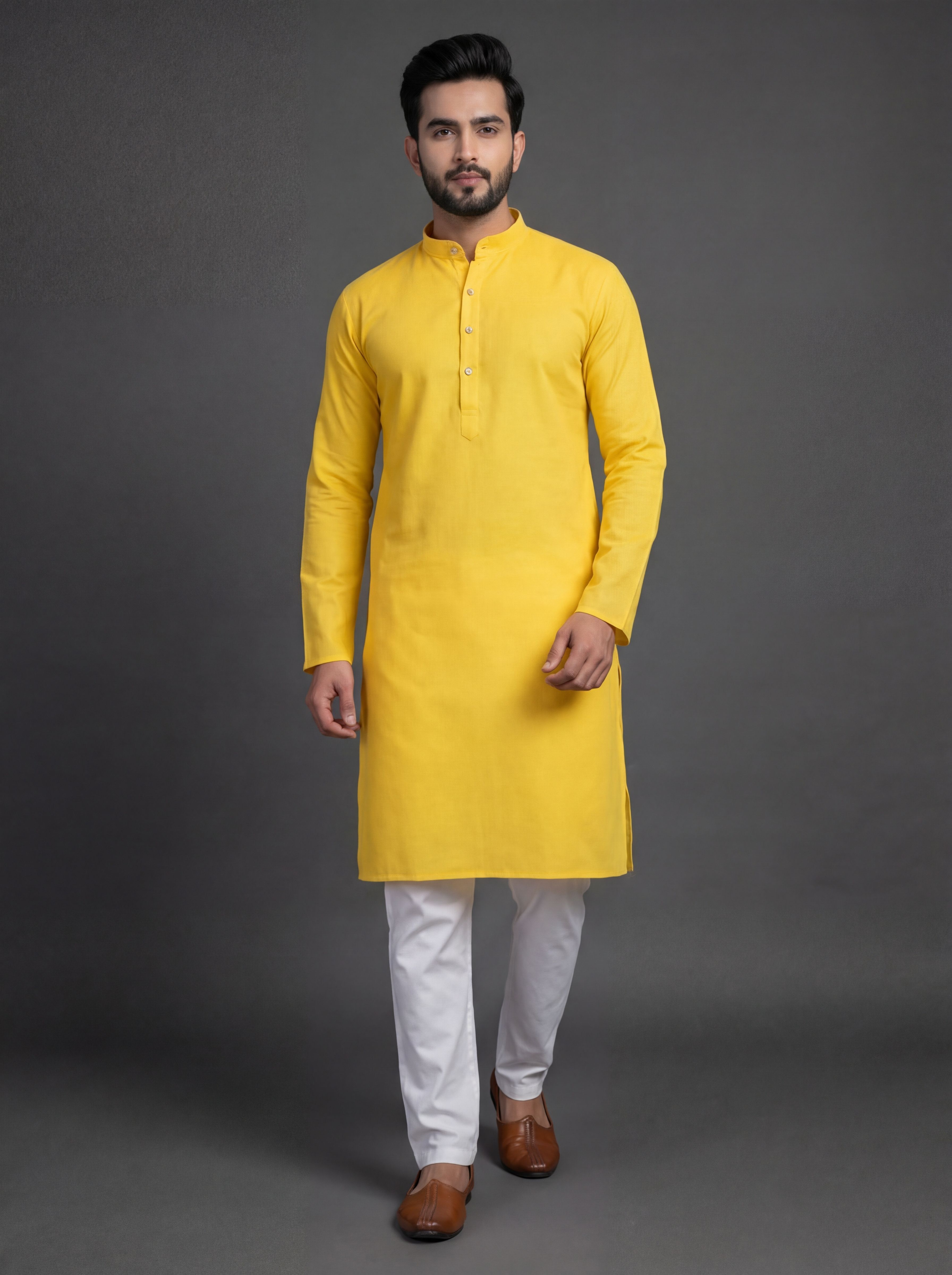tibra collection Men Solid Cotton Blend Straight Kurta-picture-31