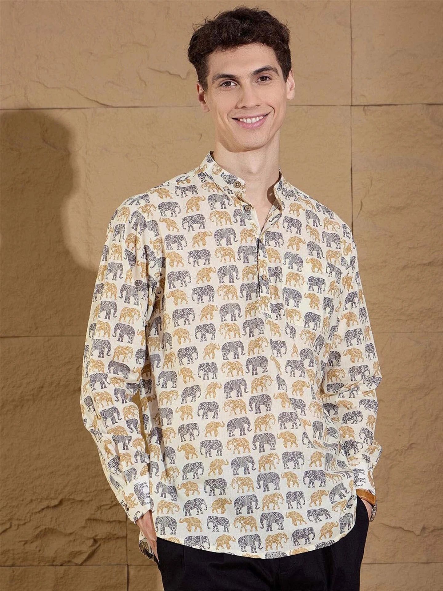 profisol Men Printed Cotton Blend Straight Kurta-picture-28