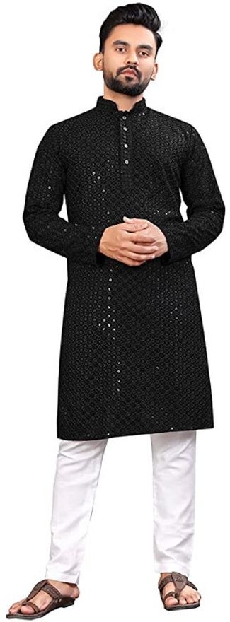 crystalrevenue Men Cotton Rayon Kurta Pyjama Set-picture-10