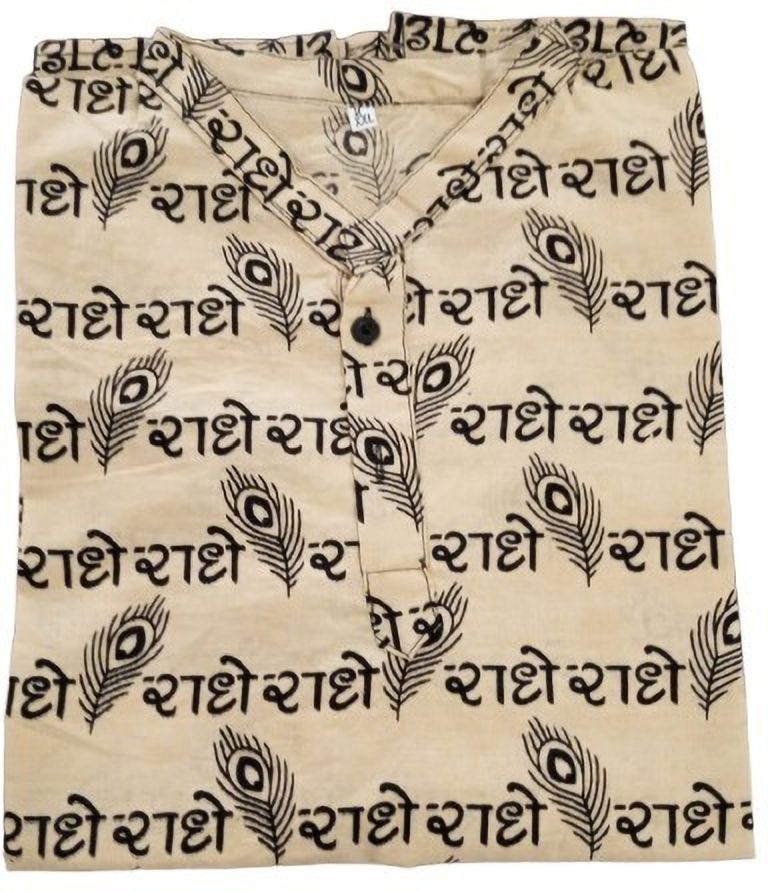 niak Block Print Pure Cotton Straight Kurta for Men-picture-23
