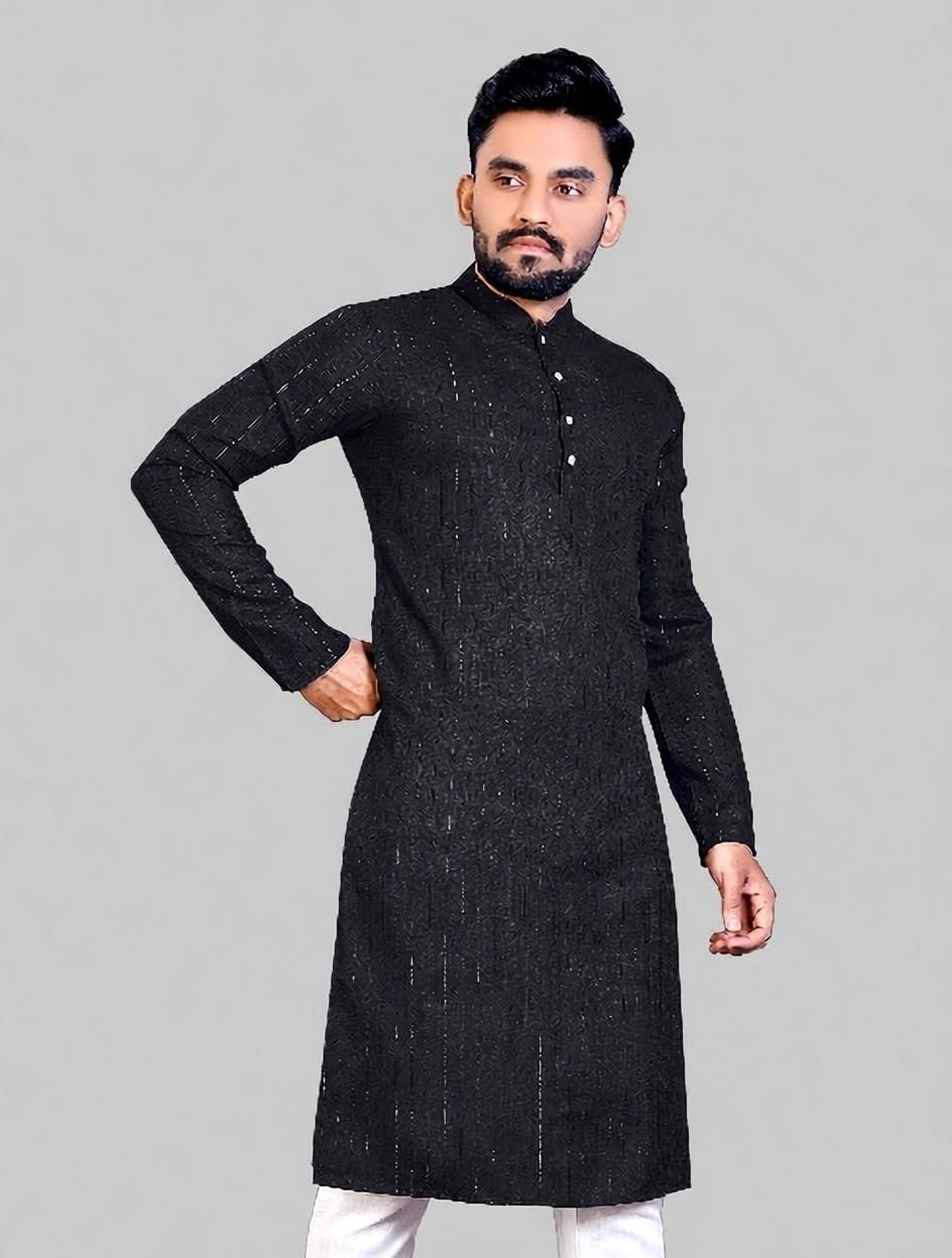 balajiis Men Solid Cotton Blend Straight Kurta-picture-19