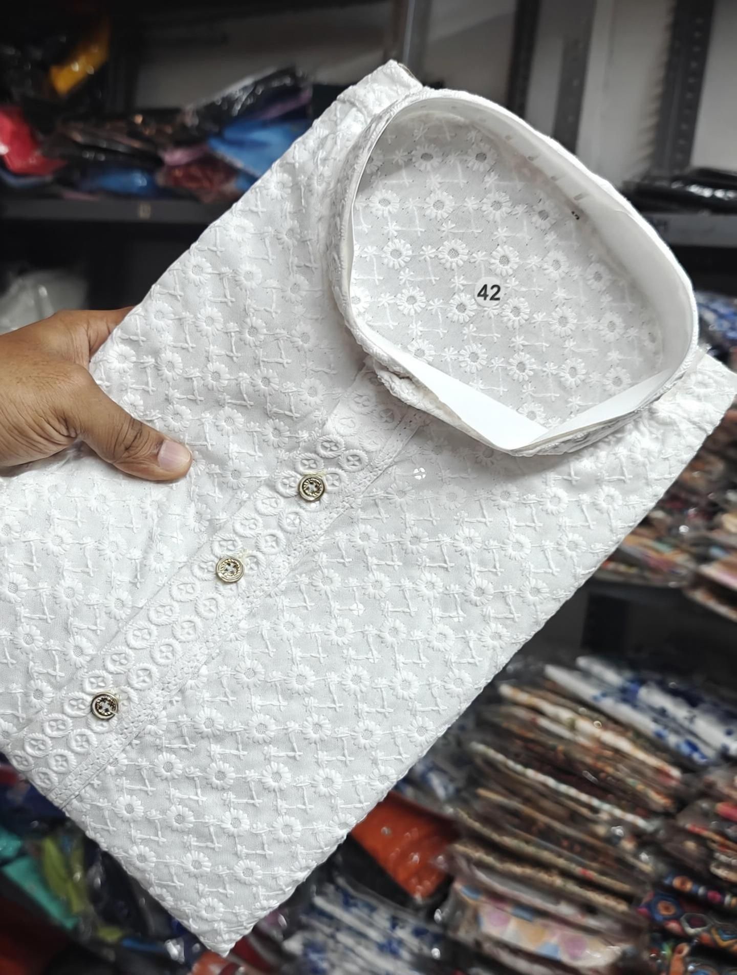 stylekurta Embroidered Cotton Rayon A-line Kurta for Men-picture-4