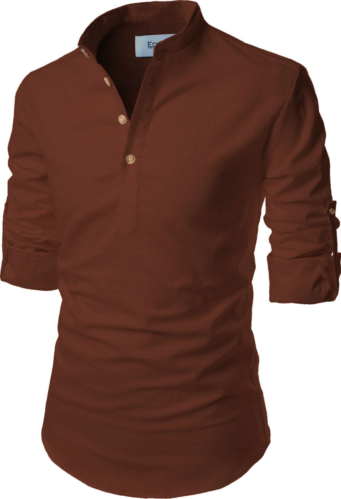 Solid Cotton Blend Straight Kurta for Men-image-29