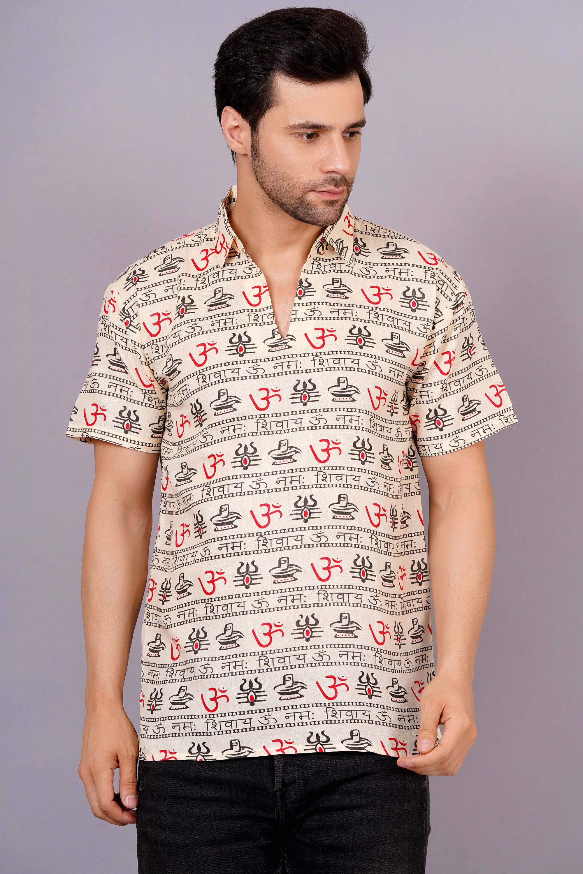 axolotl Printed Cotton Blend Straight Kurta for Men-picture-15