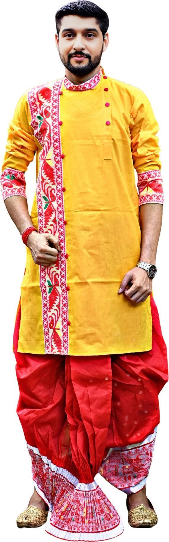 gouri collections Men Embellished Pure Cotton Ethnic Dress-picture-24
