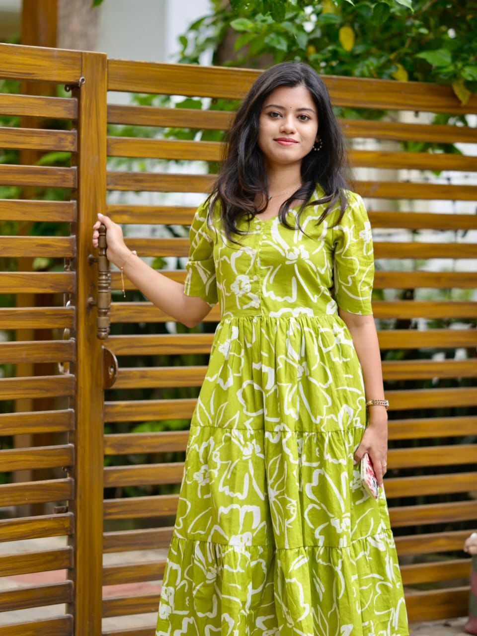 aman Women Fit and Flare Green Midi/Calf Length Dress-picture-5