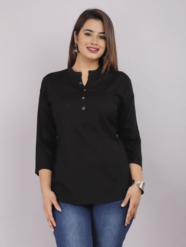 Solid Viscose Rayon Straight Kurta for Women-image-41