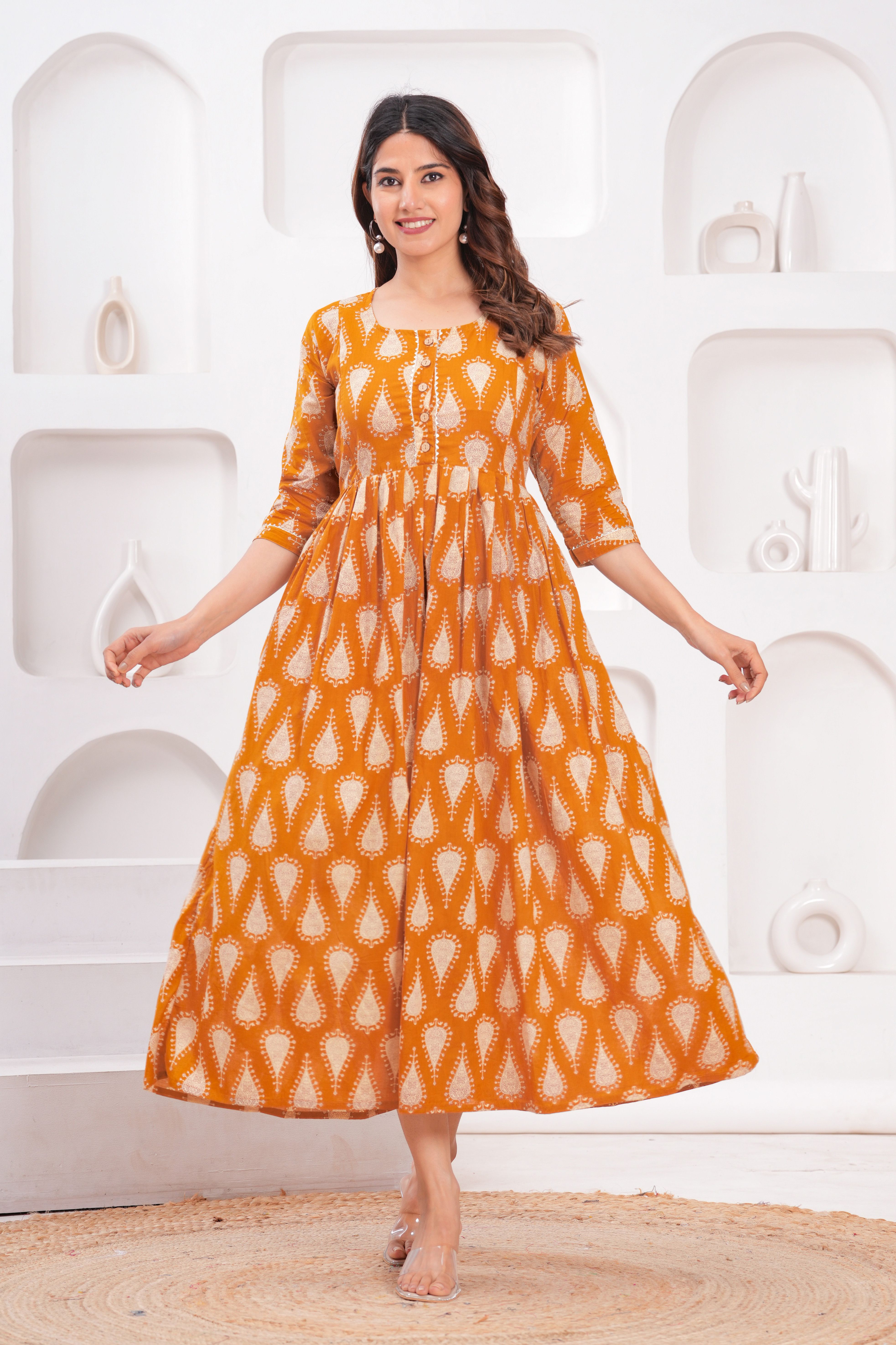 divastri Printed Pure Cotton Stitched Anarkali Gown-picture-42