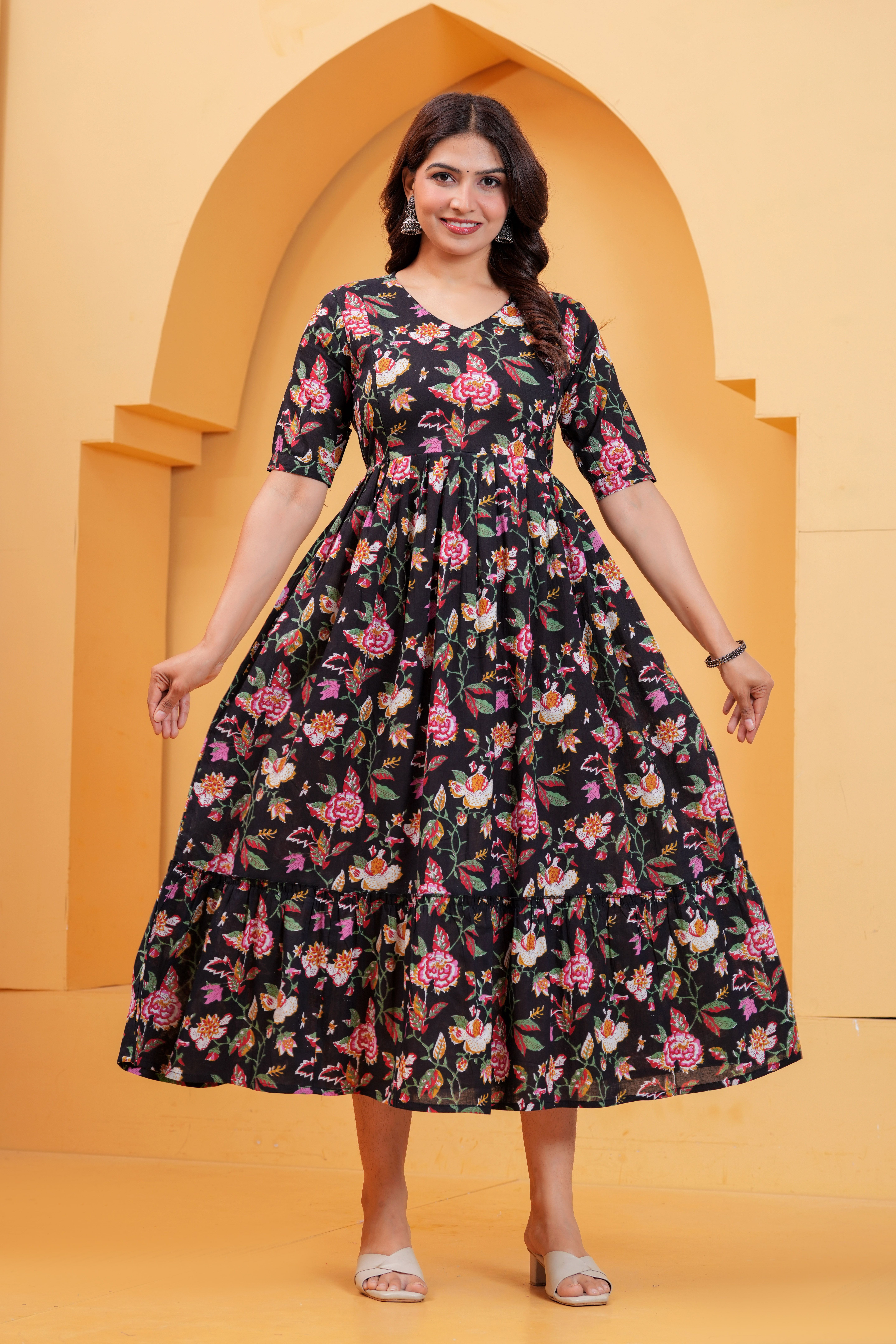 divastri Printed Pure Cotton Stitched Anarkali Gown-picture-33