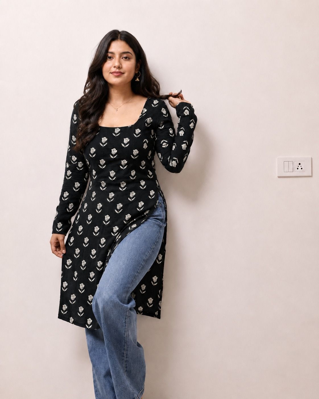 Printed Viscose Rayon Straight Kurta for Women-image-46