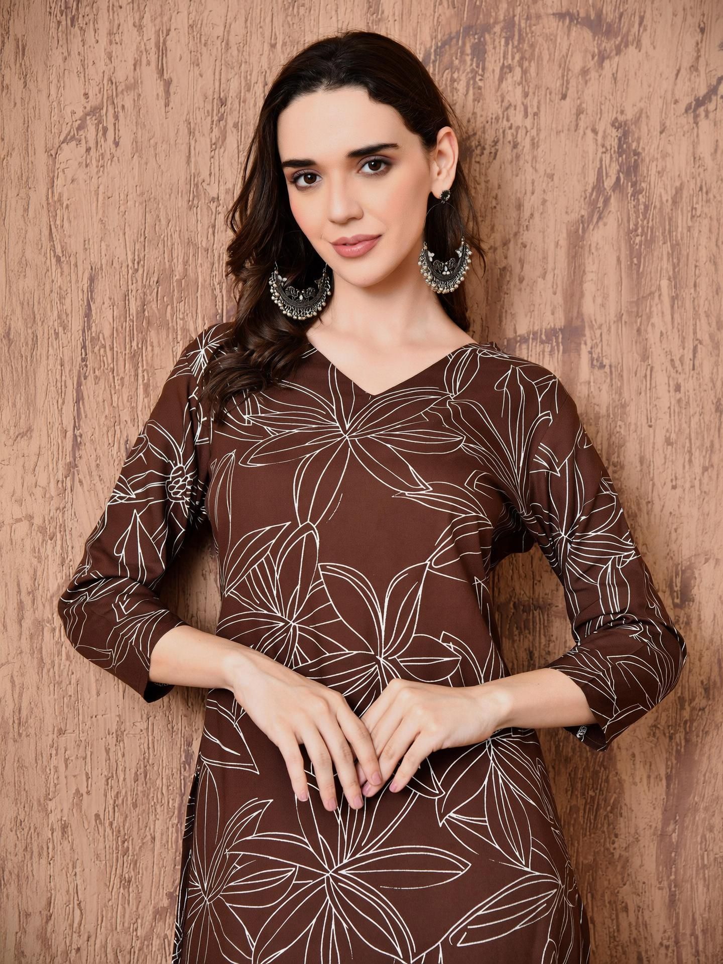 bkapparels Printed Pure Cotton Straight Kurta for Women-picture-20