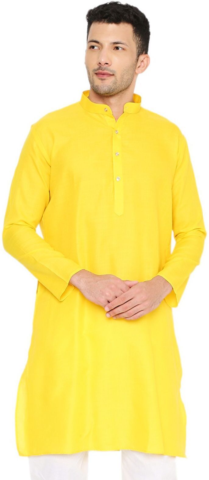 maharaja Men Solid Cotton Blend Straight Kurta-picture-19