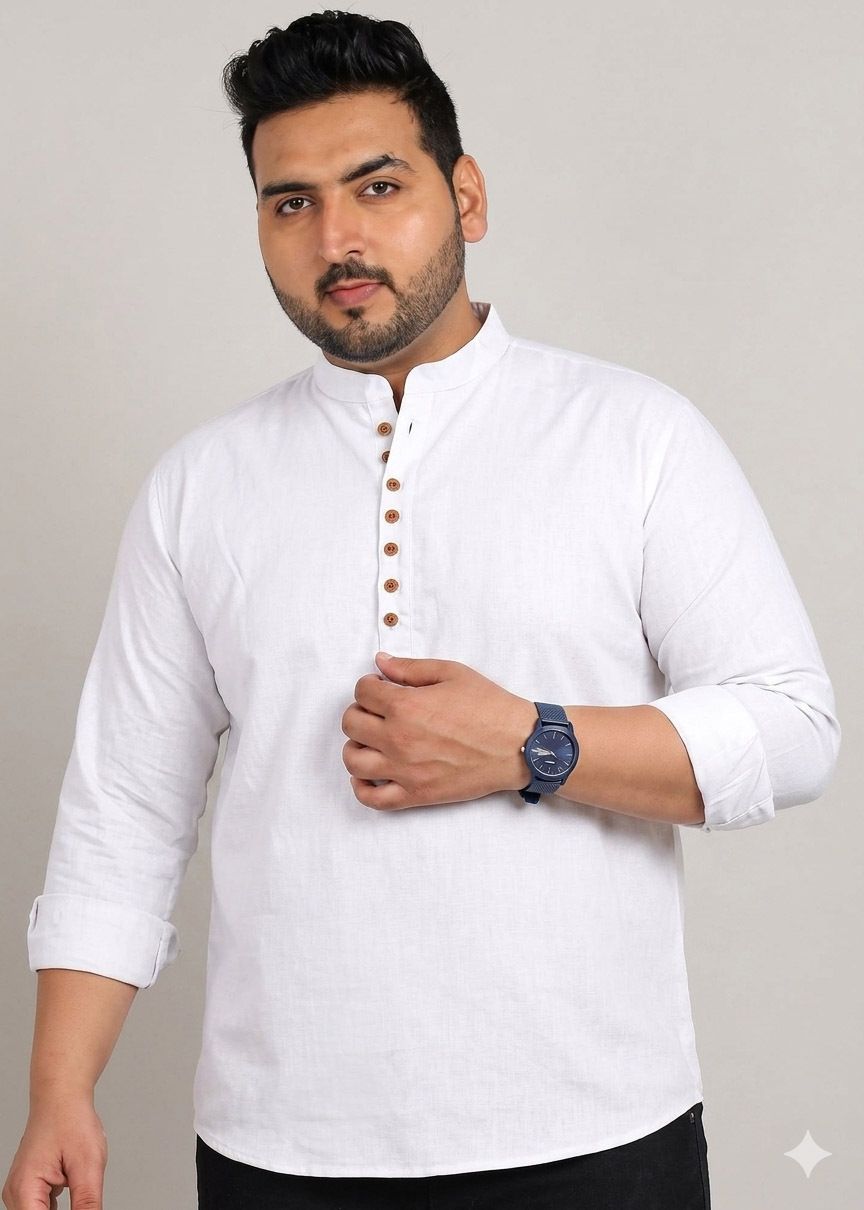 metronaut plus Solid Pure Cotton Straight Kurta for Men-picture-12