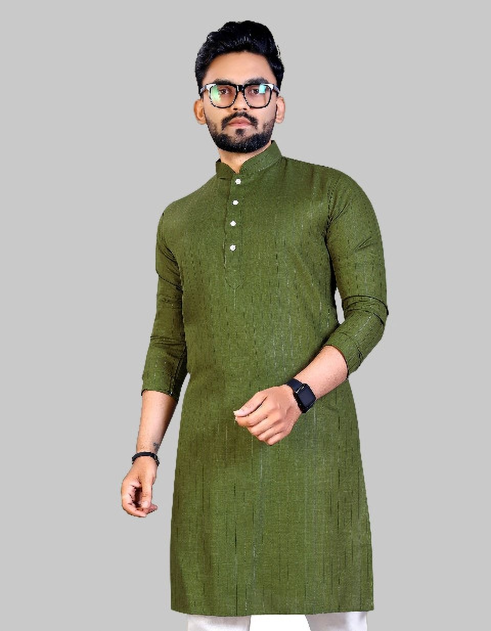 balajiis Men Solid Cotton Blend Straight Kurta-picture-27